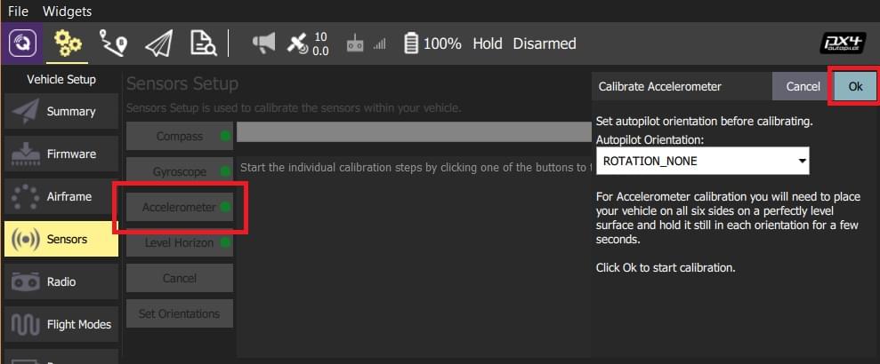 Accelerometer calibration