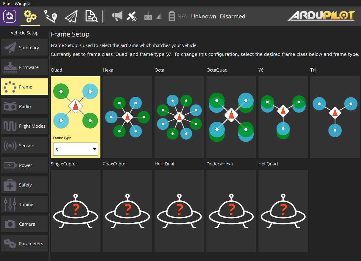 Setup Frame Copter JPG