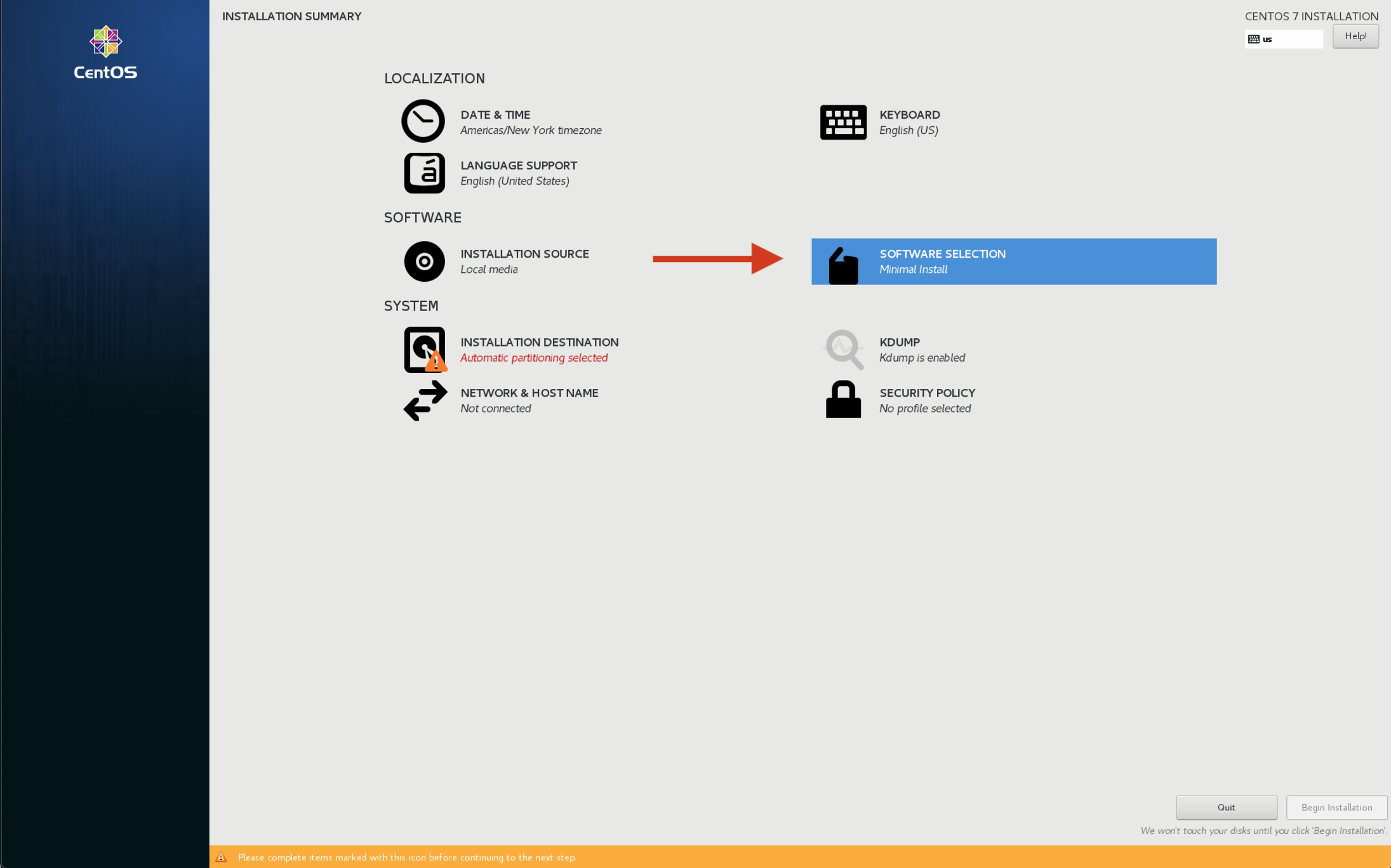 CentOS Installation