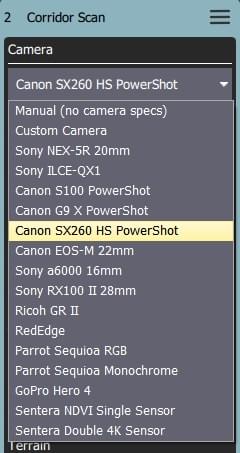 복도 스캔 - 카메라 선택