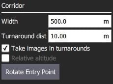 Corridor Scan - Corridor Settings