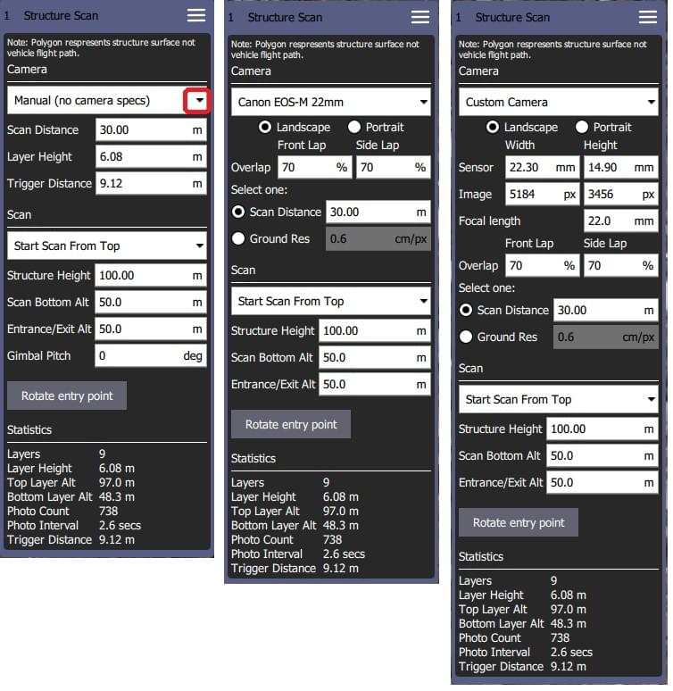 Structure Scan editor