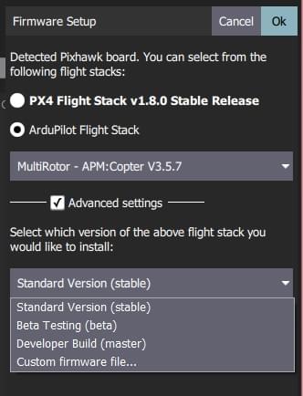 ArduPilot - Advanced Settings