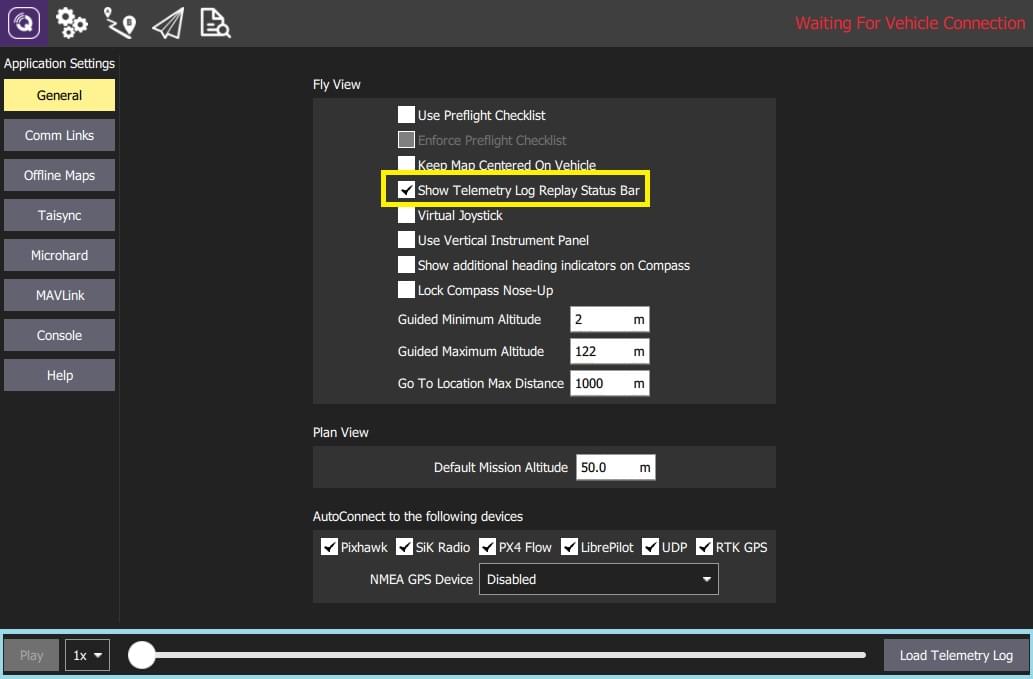 Toggle Flight Replay