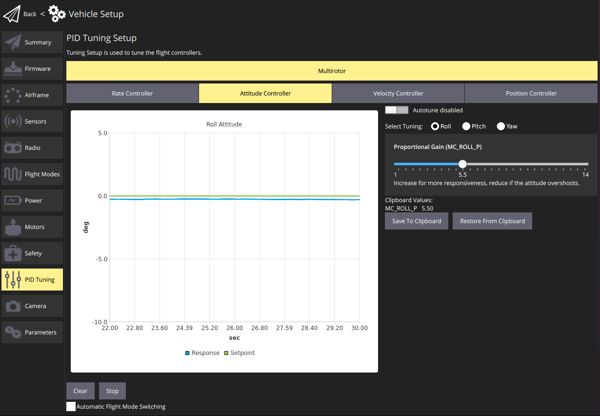 PX4 Tuning - Manual - Attitude controller