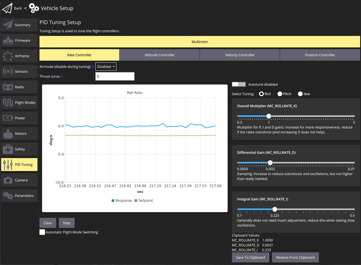 PX4 Tuning - Manual - Rate controller