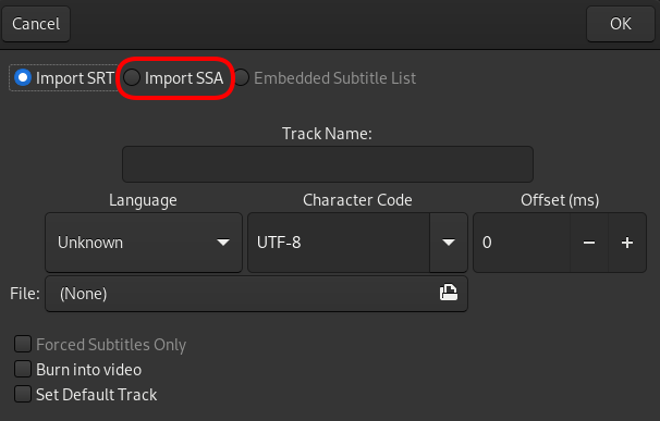 Import SSA file