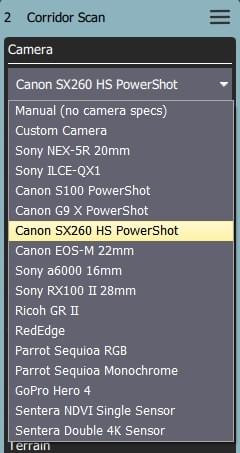 Corridor Scan - Select Camera