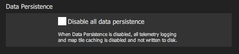 Data Persistence Settings